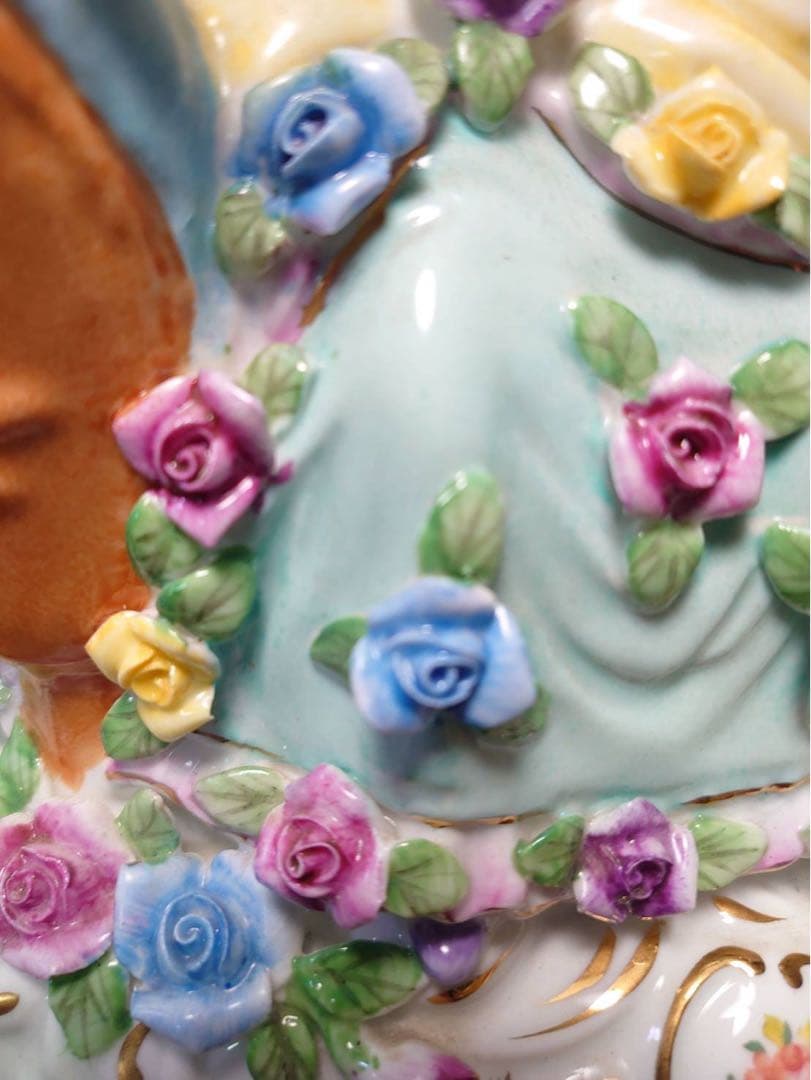 マイセン フィギュリン　お花　アンティーク　置物　陶器