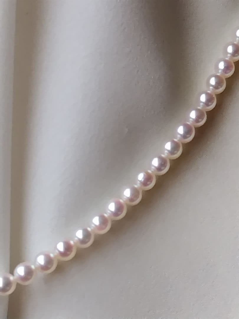 艶照り最高】K18WG マグネットアジャスター あこや真珠ベビーパールネックレス