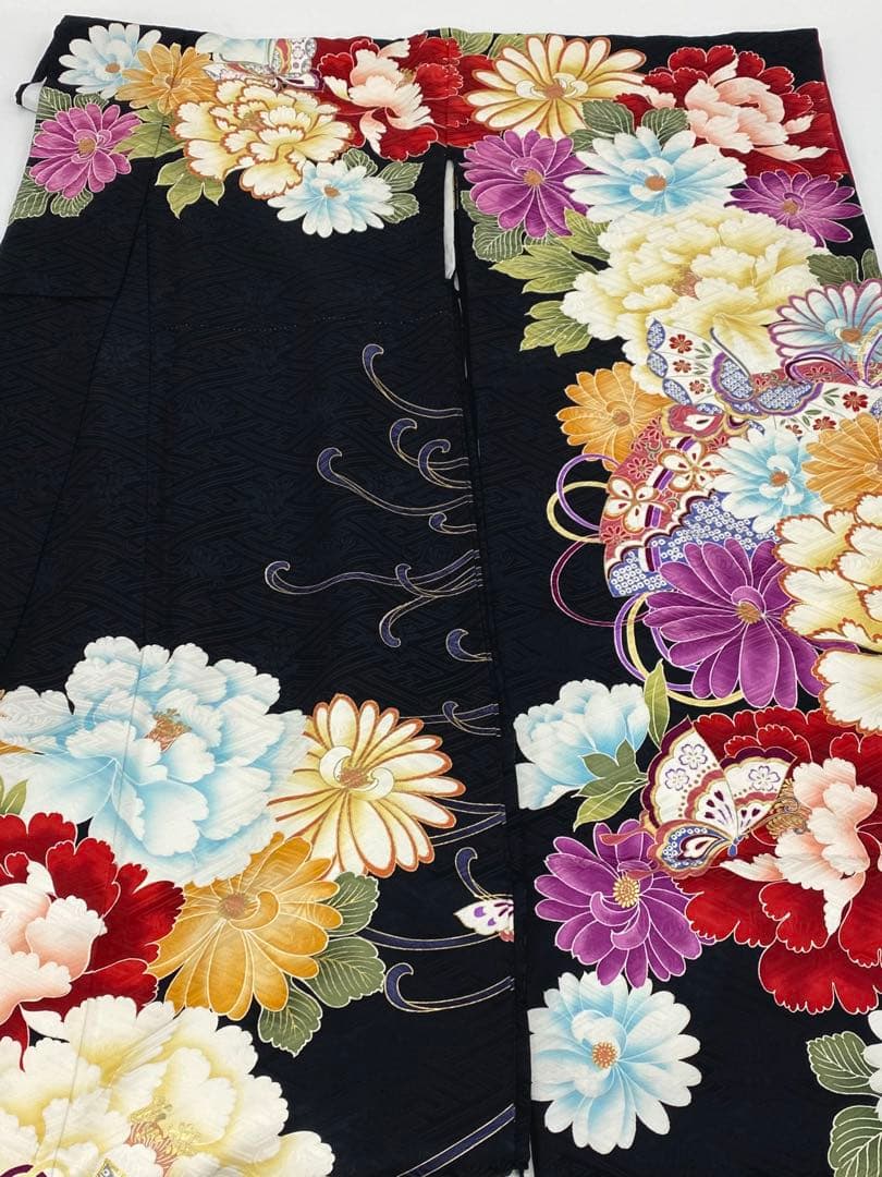 振袖 豪華 型友禅 刺繍 金駒 金彩 紋意匠 身丈172cm