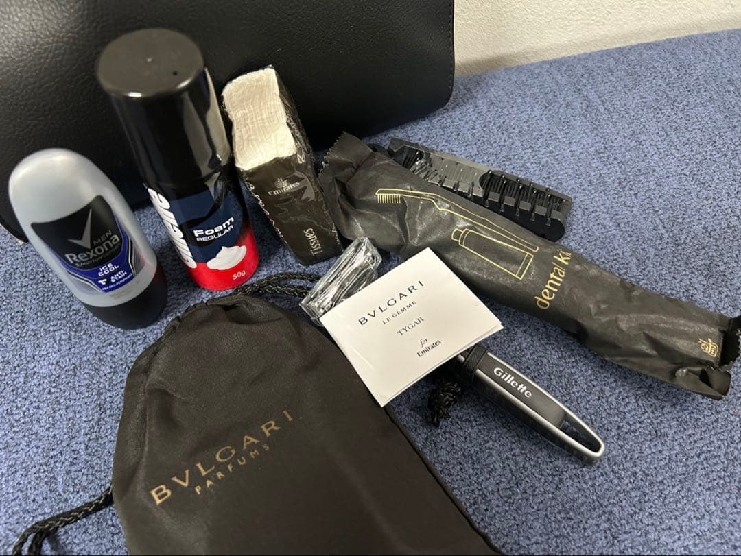 エミレーツ航空 ファーストクラス アメニティ ブルガリ