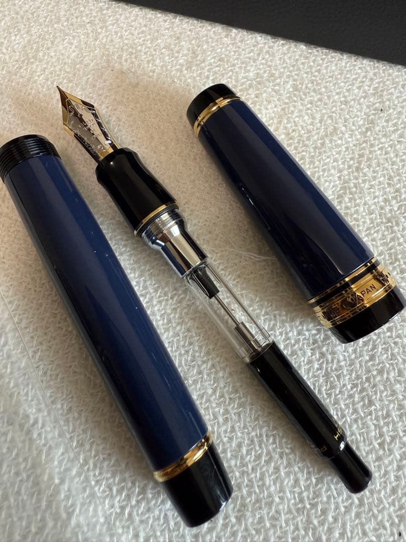 パイロット万年筆カスタム漆、紺青