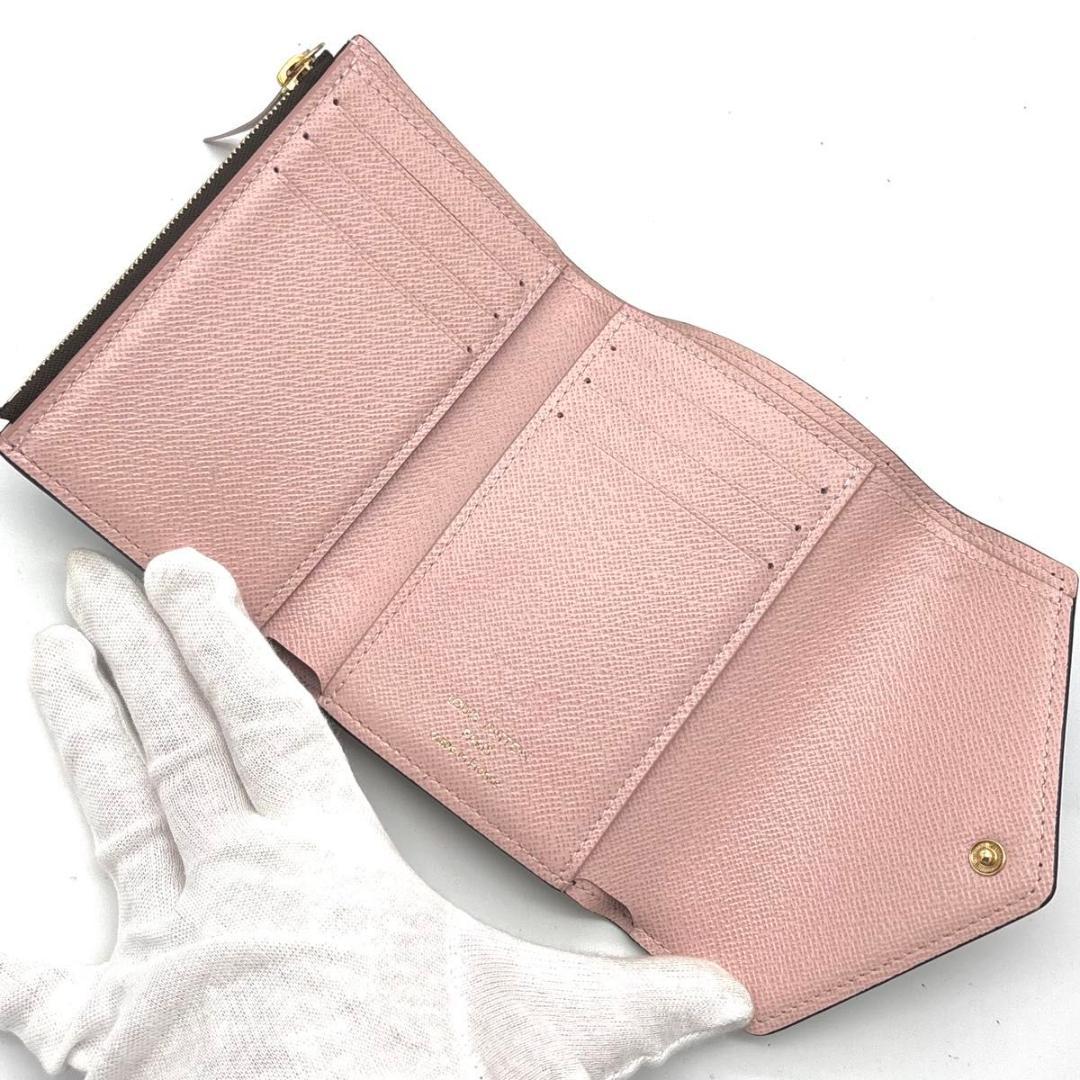 ルイヴィトン モノグラム ヴィクトリーヌ 三つ折り財布 ローズバレリーヌ