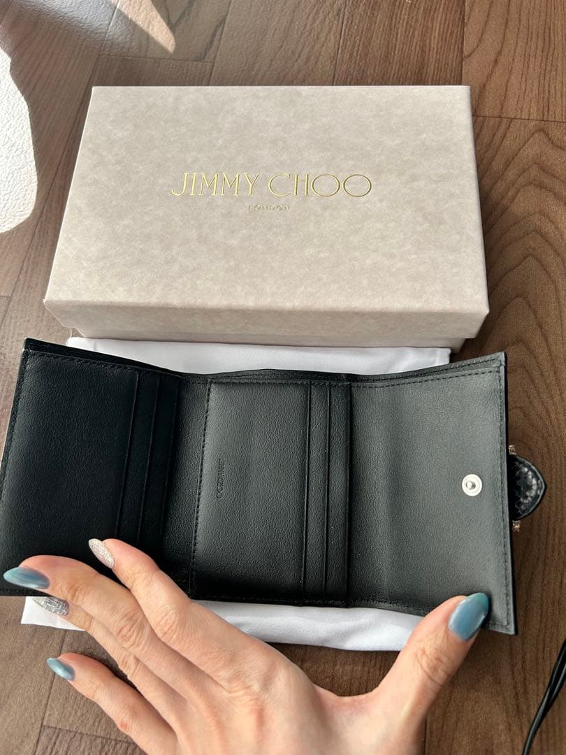 美品　jimmy choo 三つ折り財布(小銭入れなし)