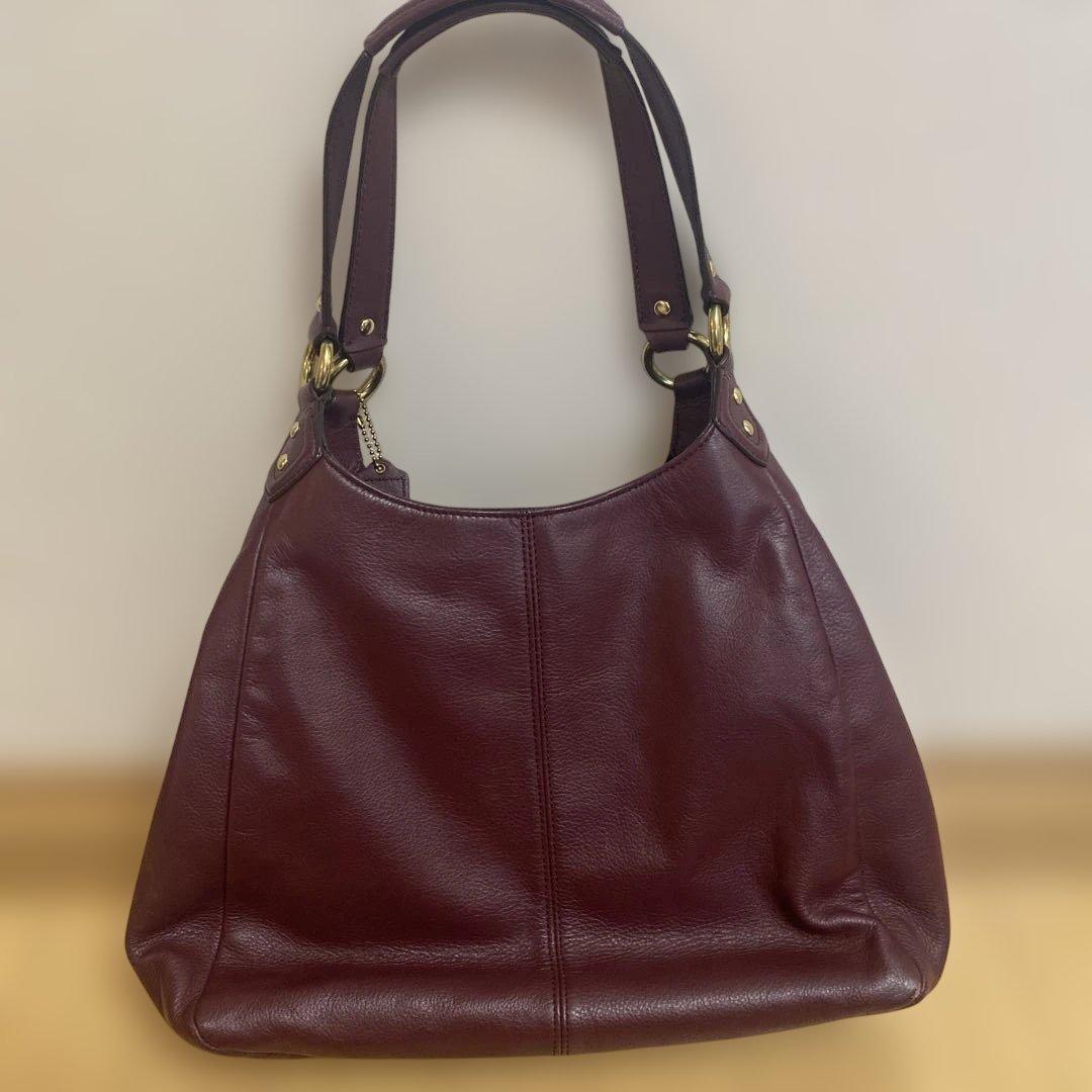 ★極美品 ★コーチ キャンベルレザー ホーボー ワインレッド