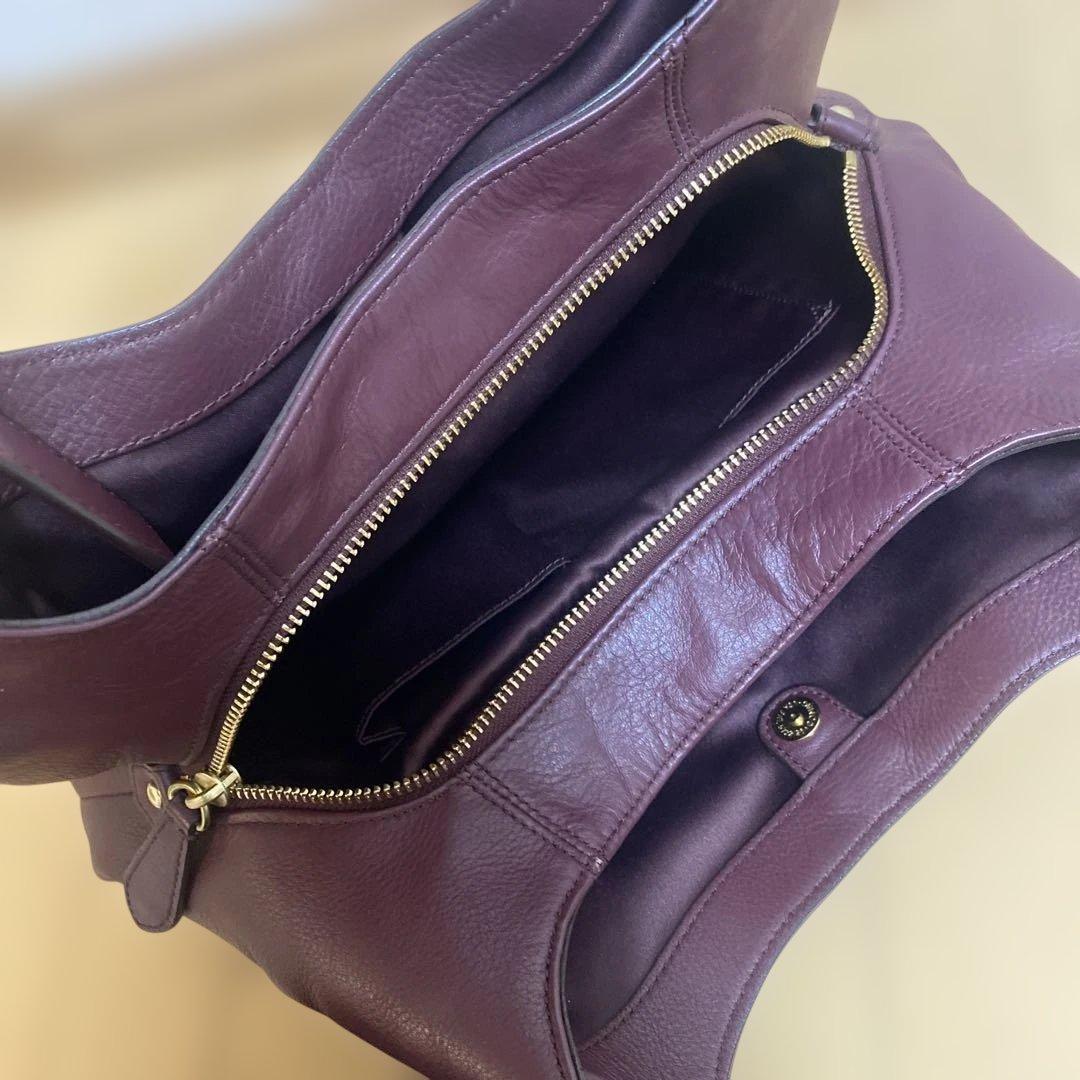 ★極美品 ★コーチ キャンベルレザー ホーボー ワインレッド