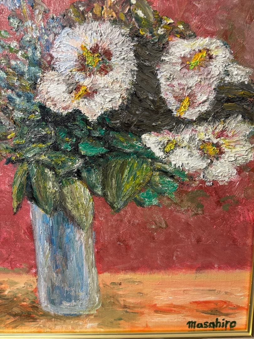 花々の主張　油彩画