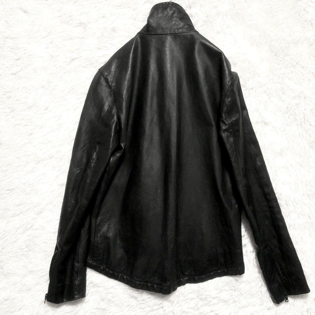 馬革　ホーススキン　本革　レザー　シングルライダース　ダブルジッパー　2