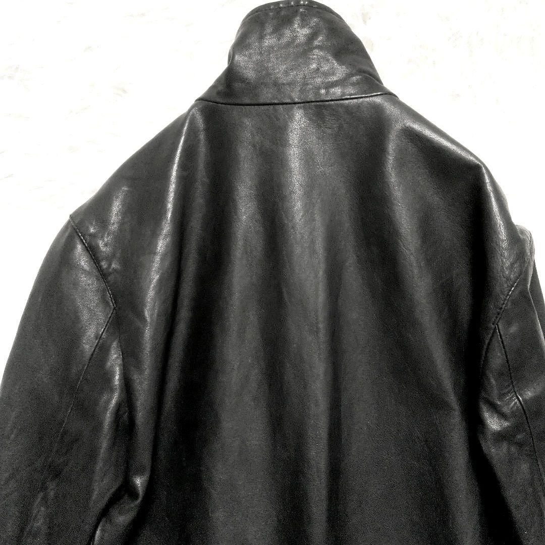 馬革　ホーススキン　本革　レザー　シングルライダース　ダブルジッパー　2