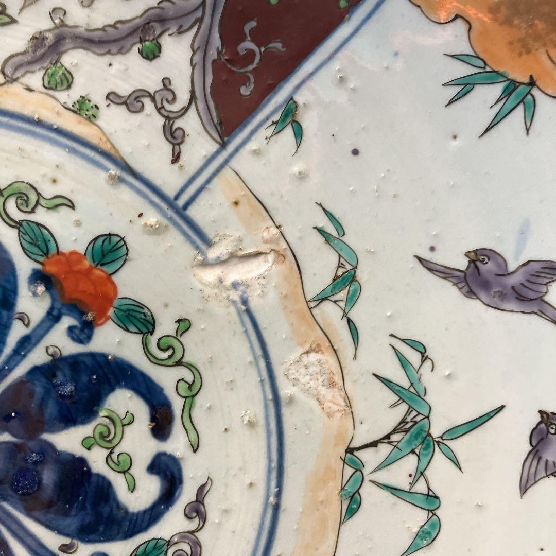 No.30011302 やきもの陶磁器　花鳥鳳凰文大皿