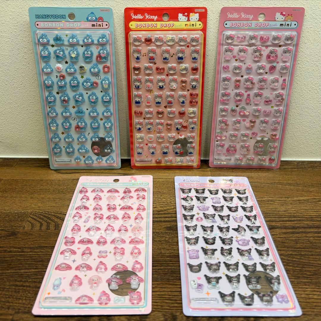 ボンボンドロップシールミニ mini サンリオ 5種セット 正規品