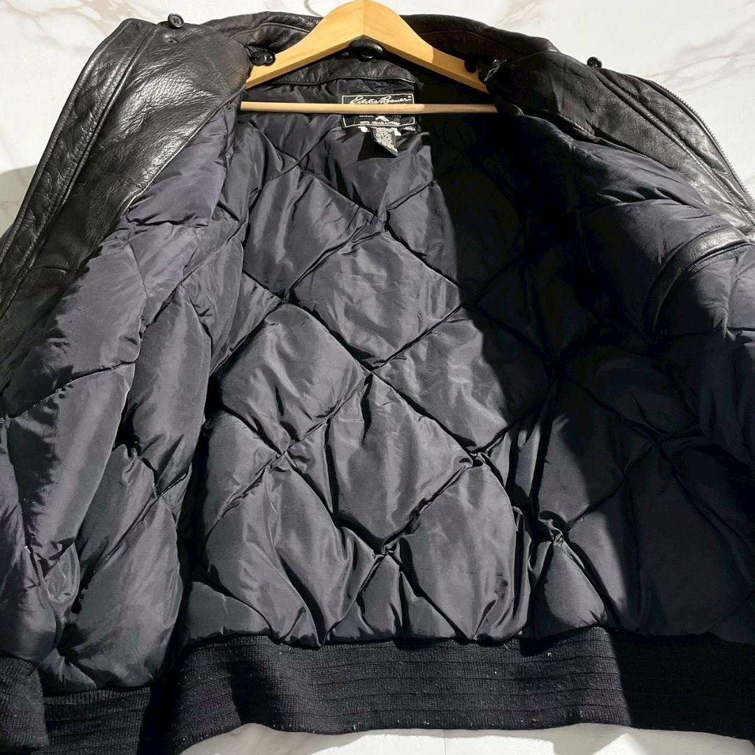 90's ダウンジャケット Eddie Bauer レザージャケット XXL