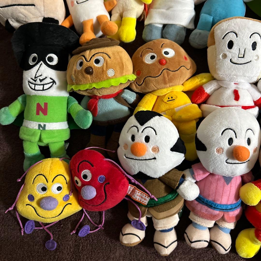 アンパンマン　ぷりちぃビーンズ　ぬいぐるみ　ジャムおじさん　バタコさん　美品