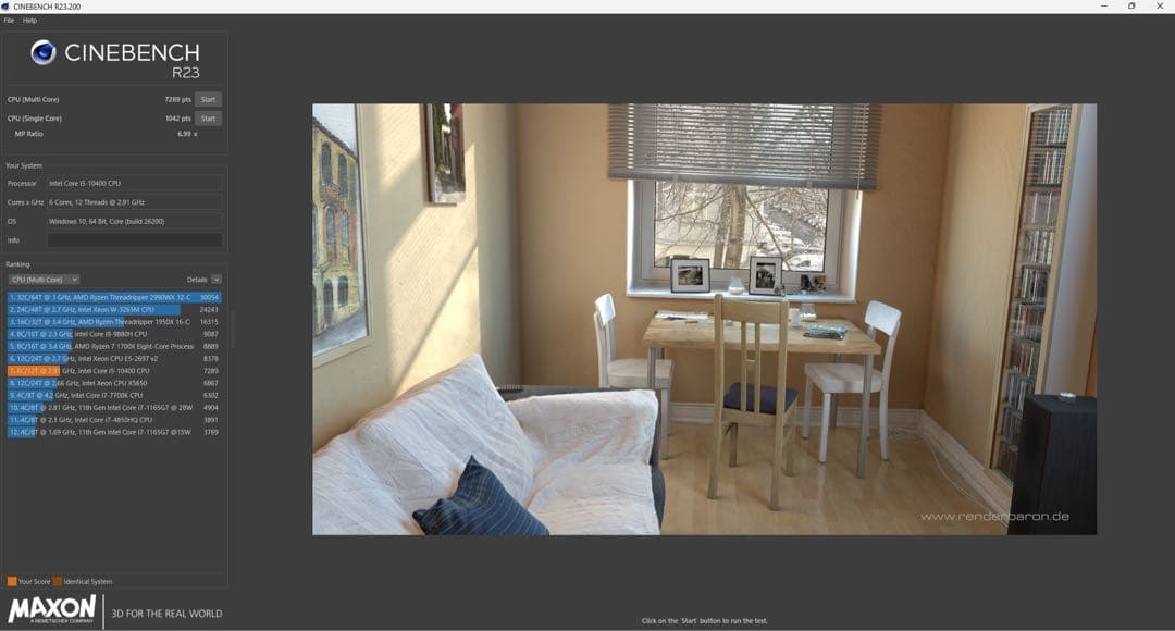 CPU Intel Core i5-10400 CPU 2.90GHz