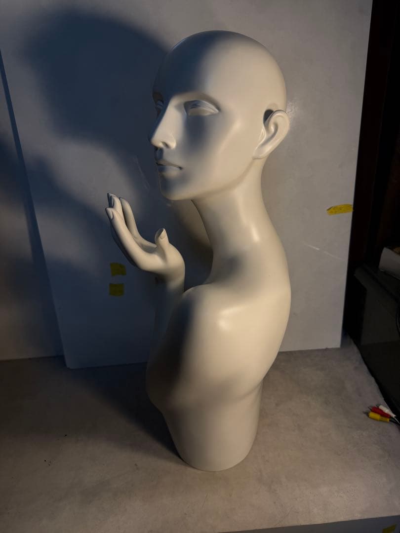 業務用 FRP製 レディース 上半身マネキン トルソー 白