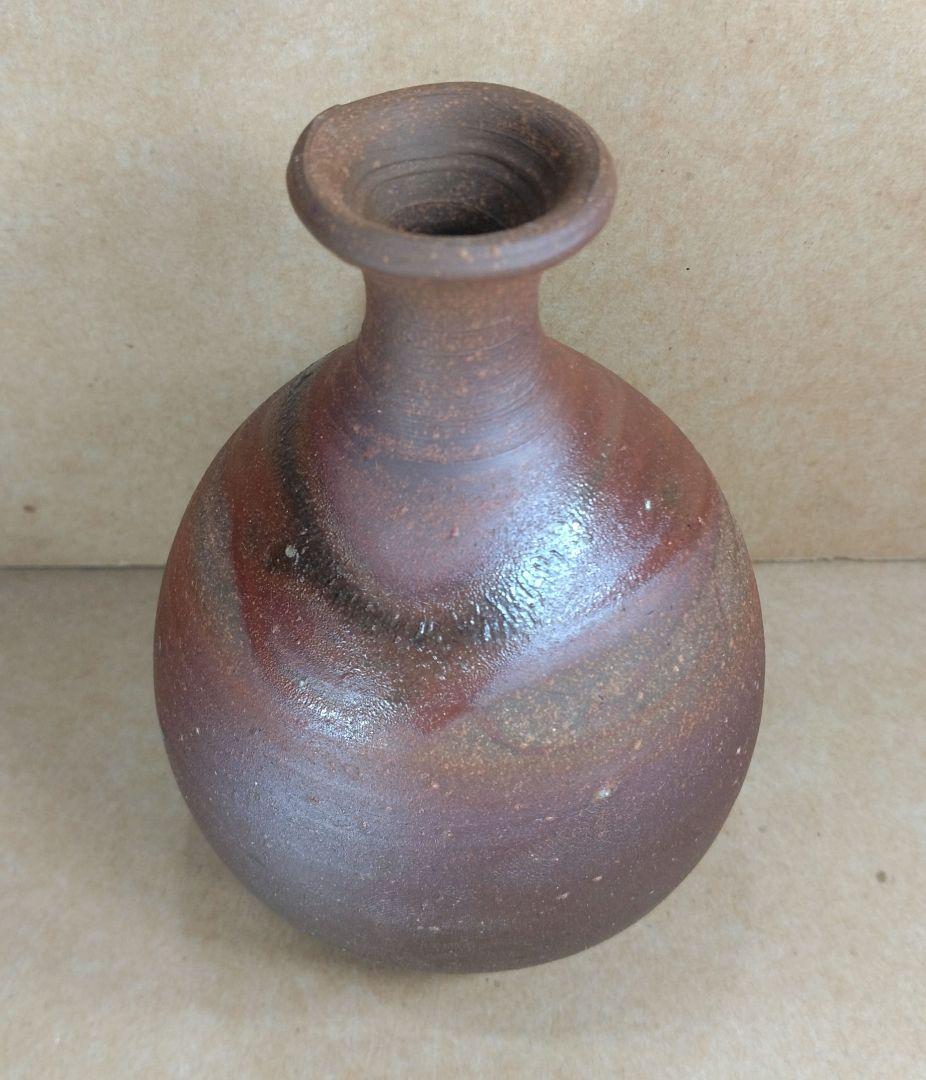 美品【人間国宝】藤原雄 備前徳利 共箱 共布 栞 備前焼徳利 無傷