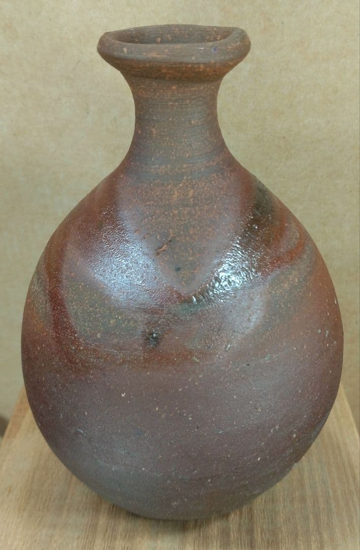 美品【人間国宝】藤原雄 備前徳利 共箱 共布 栞 備前焼徳利 無傷