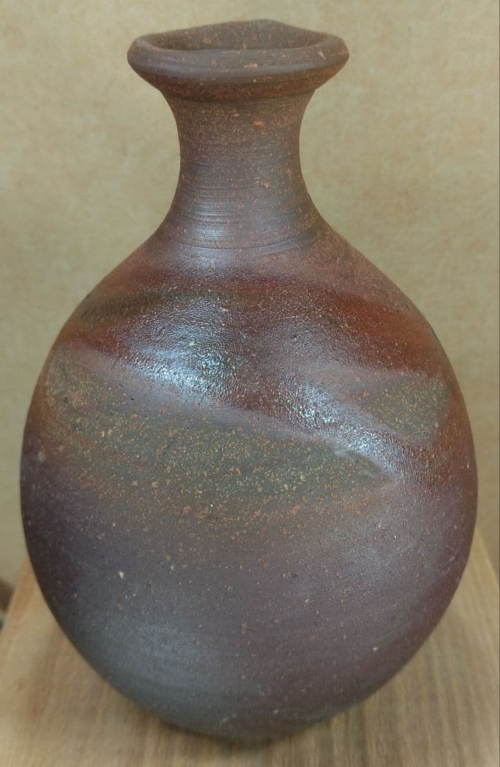 美品【人間国宝】藤原雄 備前徳利 共箱 共布 栞 備前焼徳利 無傷