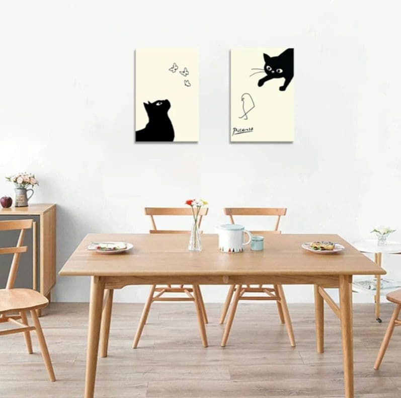 ピカソの猫アート・可愛い猫の絵画・キャンバス 30*40