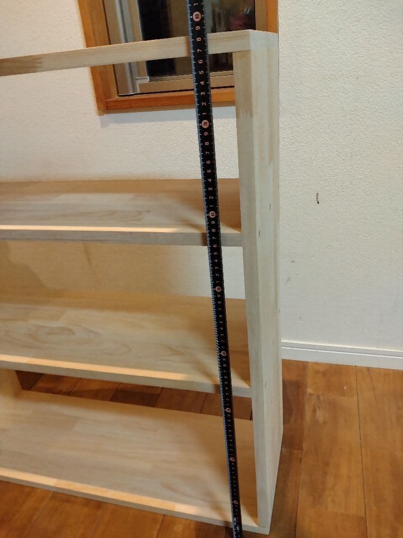 木製　ハンドメイド　オーダー　目の字　棚　シェルフ　ラック　本棚　マンガ　収納