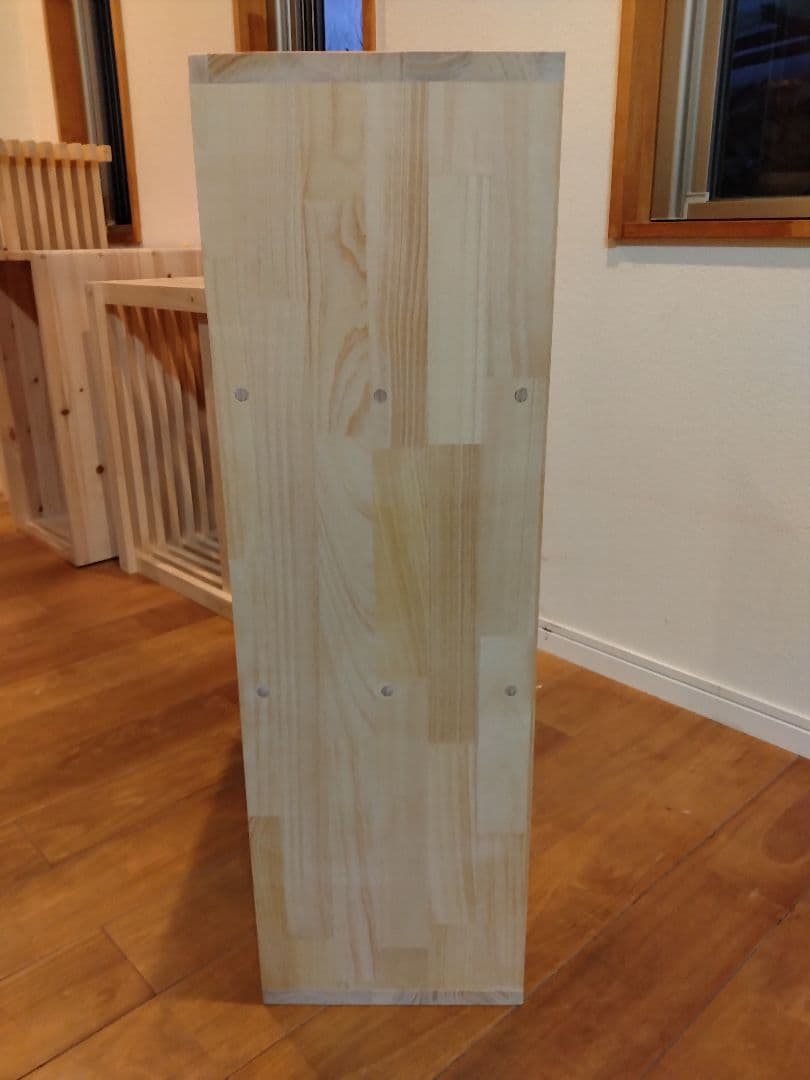 木製　ハンドメイド　オーダー　目の字　棚　シェルフ　ラック　本棚　マンガ　収納