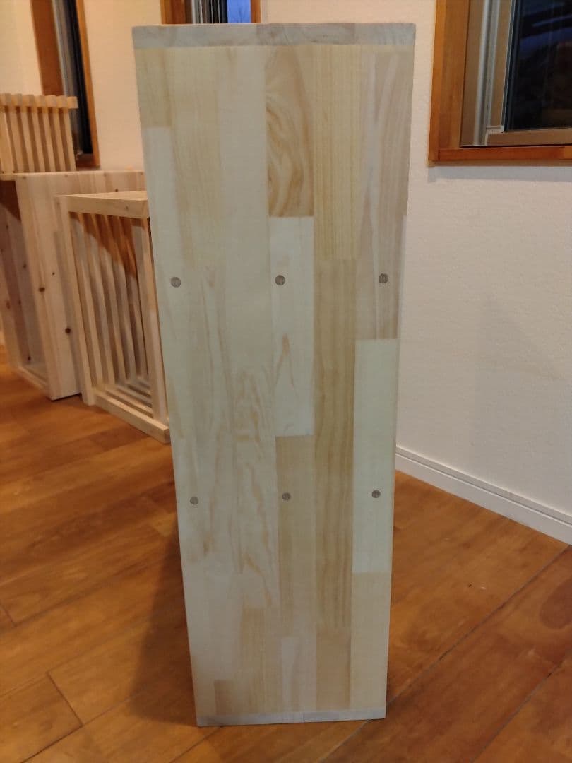 木製　ハンドメイド　オーダー　目の字　棚　シェルフ　ラック　本棚　マンガ　収納