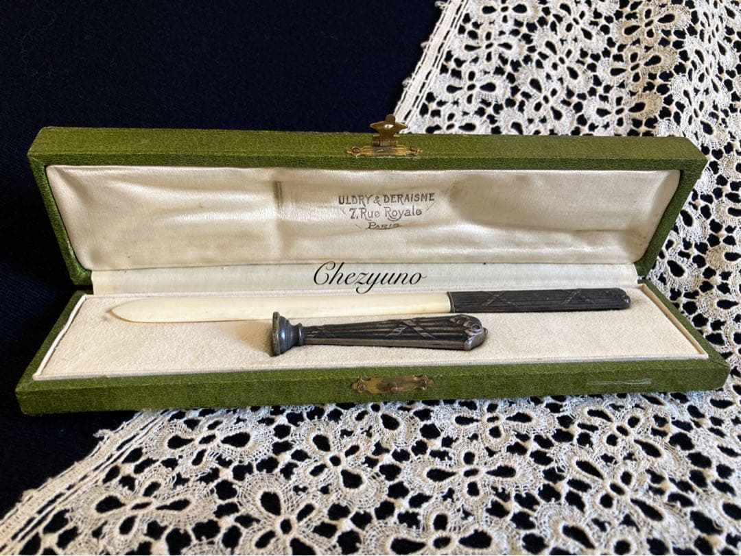 フランスアンティーク シーリングスタンプとペーパーナイフのセット