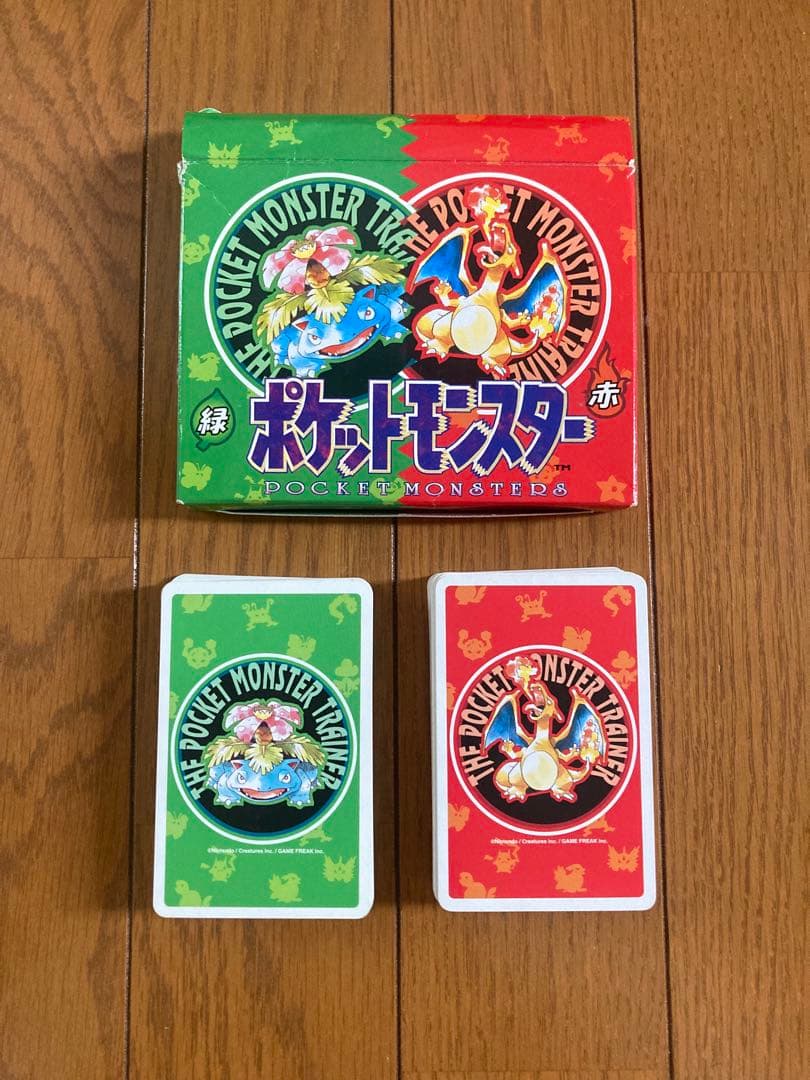 ポケットモンスター　トランプ 緑 赤 各54枚 計108枚　任天堂