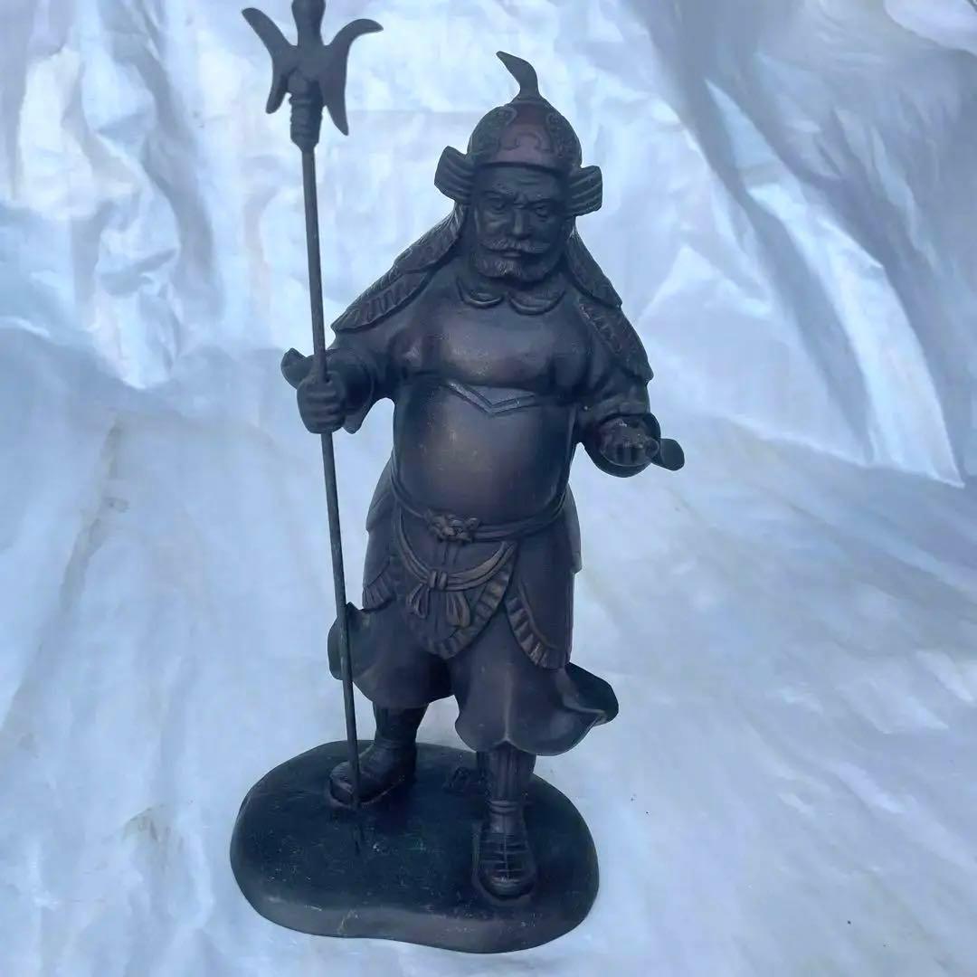 毘沙門天像 美品 金運開運商売繁盛健康長寿高さ30cm。25