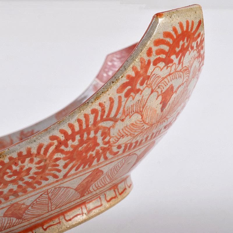 masa　古九谷赤絵銀彩　人物文皿　二種　十客　時代箱付　F　R9004B