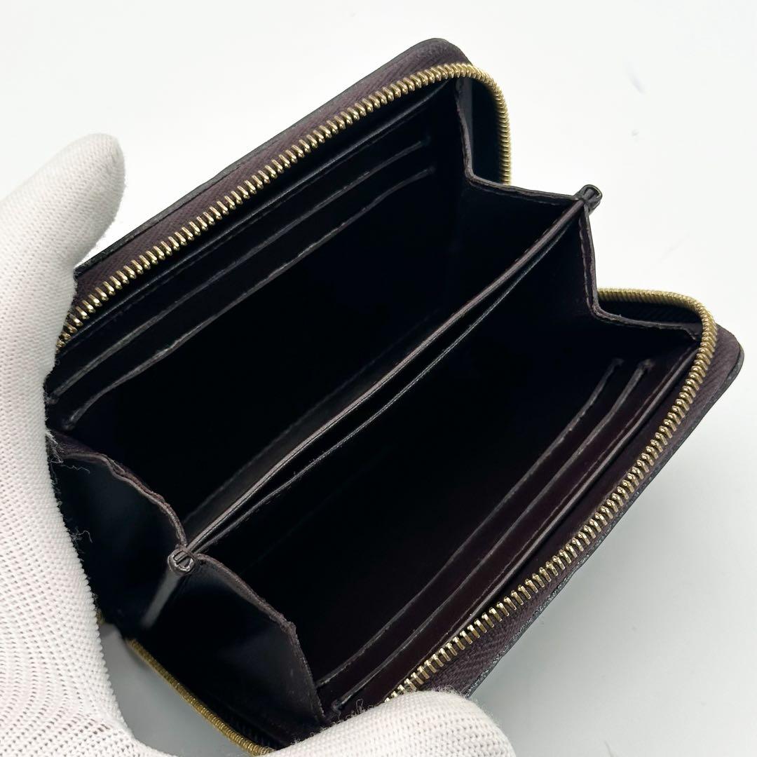 美品 ジッピーパース ヴェルニ アマラント モノグラム 小銭入れ