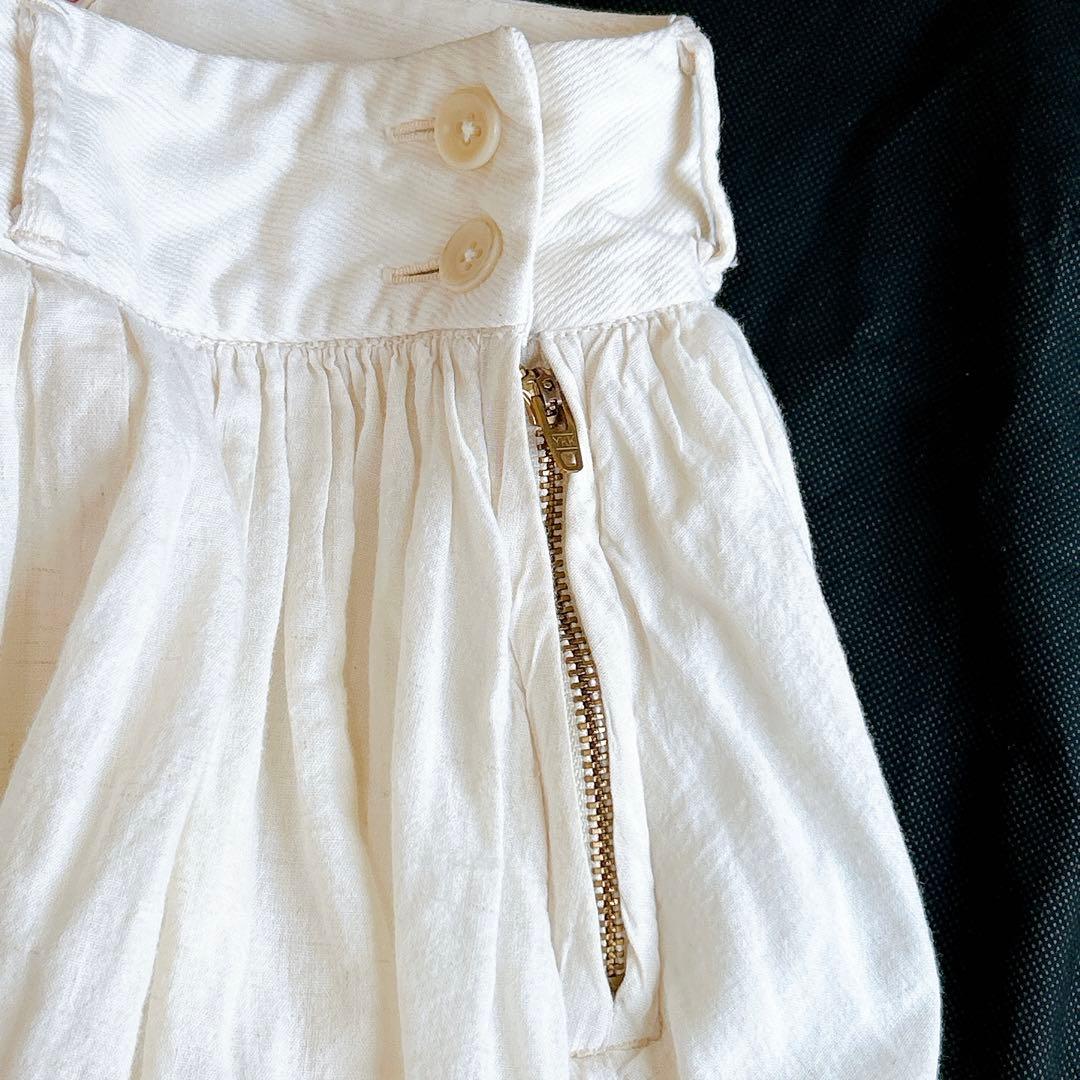 KAPITALキャピタル ガウチョ オーロラエプロンパンツ 生成り 二重 S