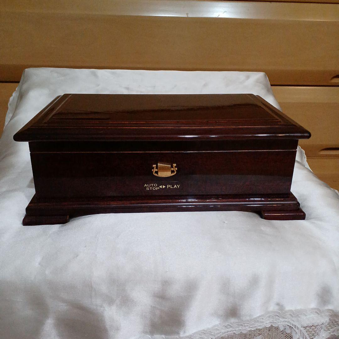 ダークウッド オルゴール オートストップ・プレイ機能付き