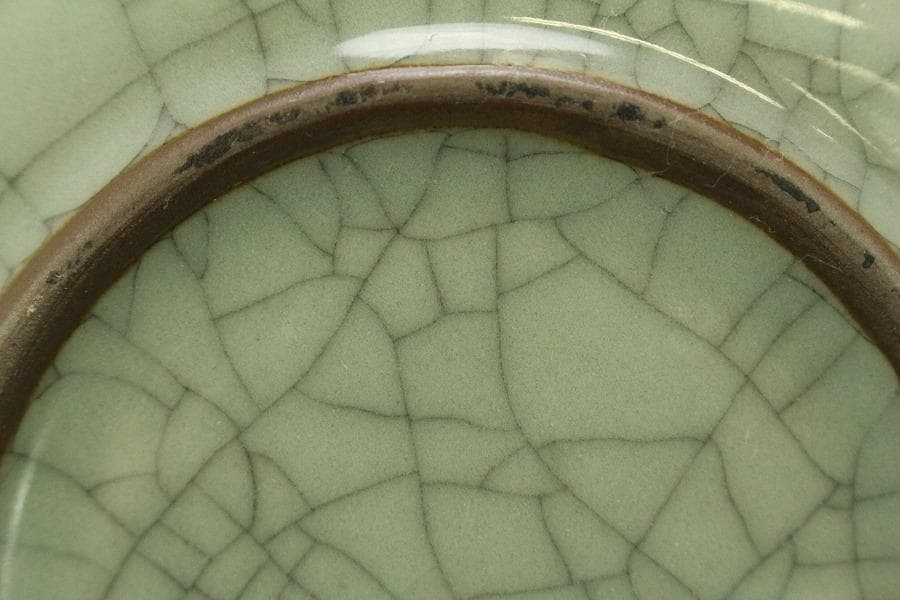 中国美術 彷哥釉 筆堤 文房四宝(A599)