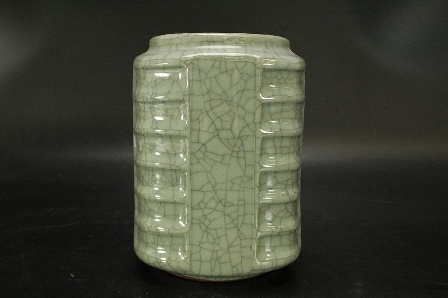 中国美術 彷哥釉 筆堤 文房四宝(A599)