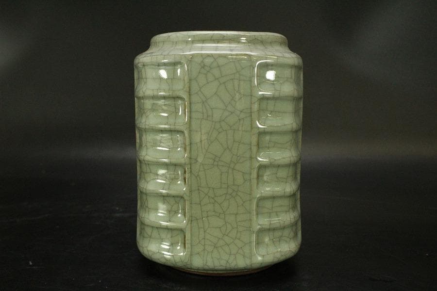 中国美術 彷哥釉 筆堤 文房四宝(A599)