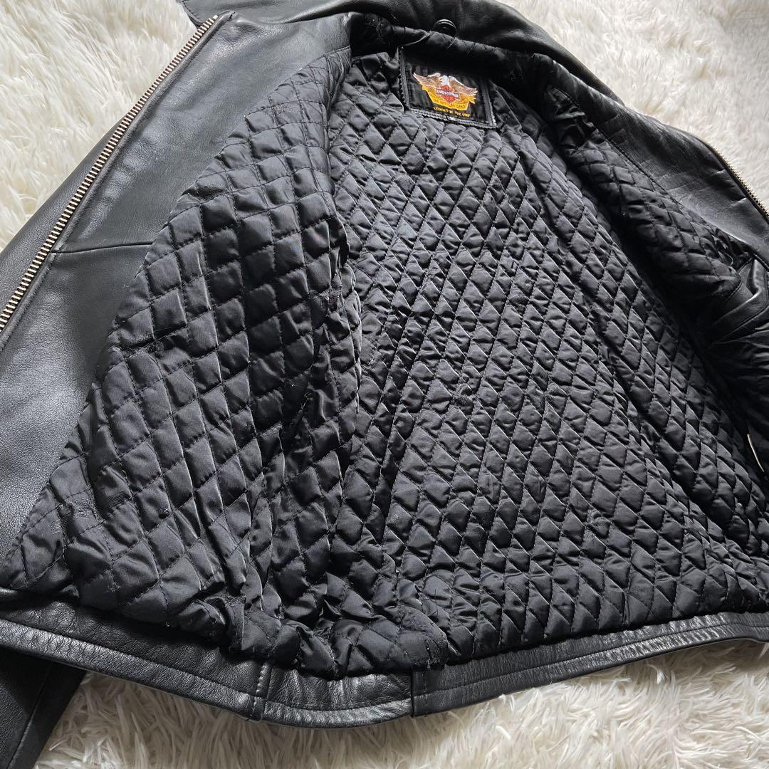 人気✨ハーレーダビッドソン　レザージャケット　シングルライダース　M ブラック