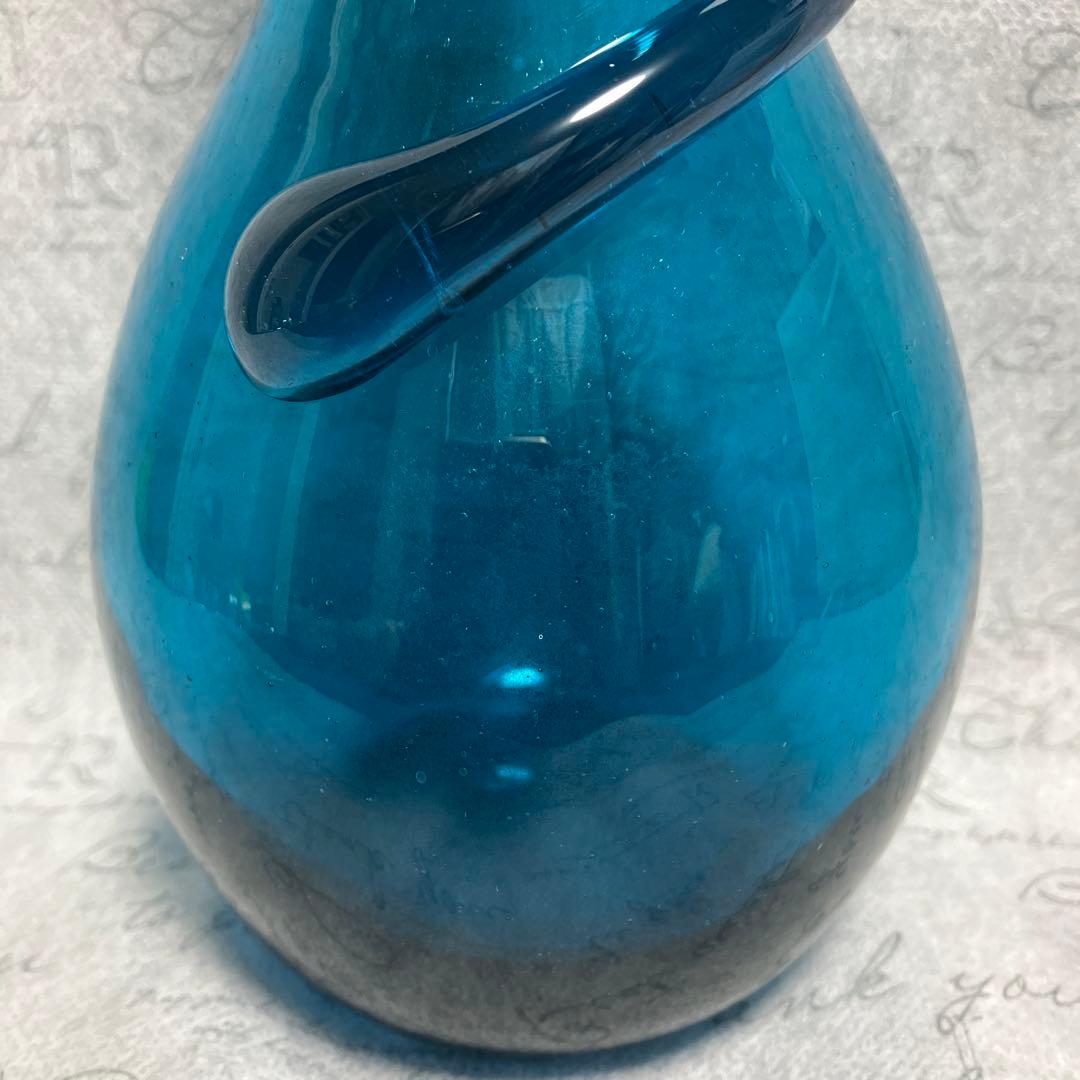 津軽びぃどろ　吹きガラス　カラフェ　　デキャンタ　水差し　首巻き　民藝