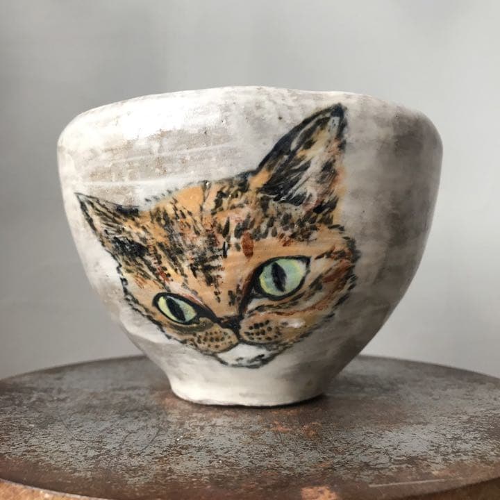 妻の作った 抹茶茶碗 カフェオレボウル 陶芸 猫舌に捧げる器 フランス風味