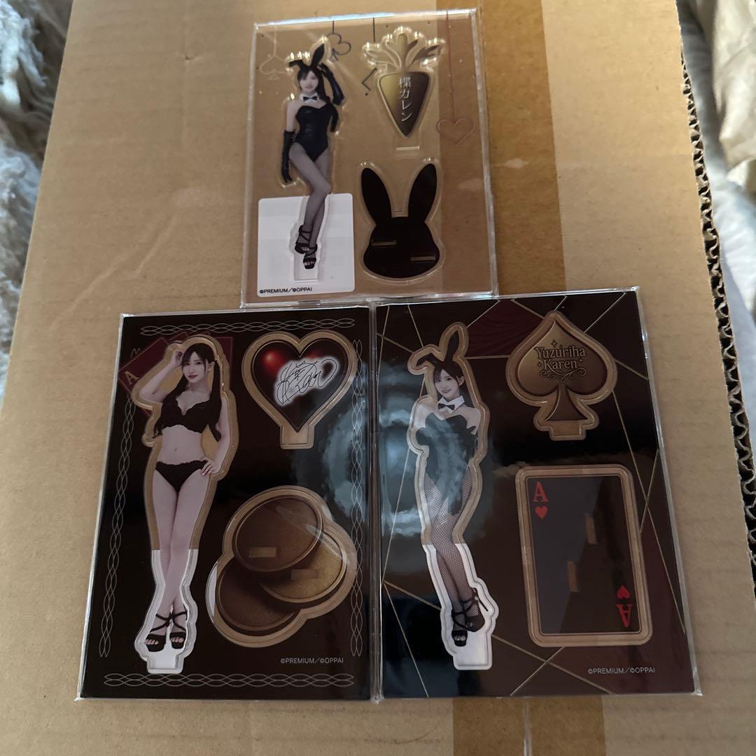 楪カレン　FANZAくじ　キャンバスボード！２個➕アクリススタンド！３個セット