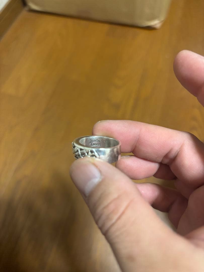 ジャスティンデイビス　925シルバー 彫刻リング