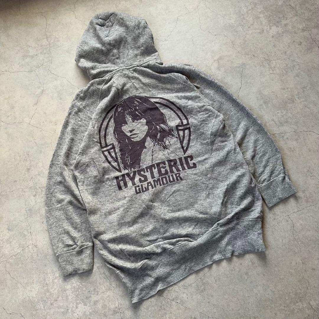 HYSTERIC GLAMOUR フルジップ パーカー ヒスガール グレー