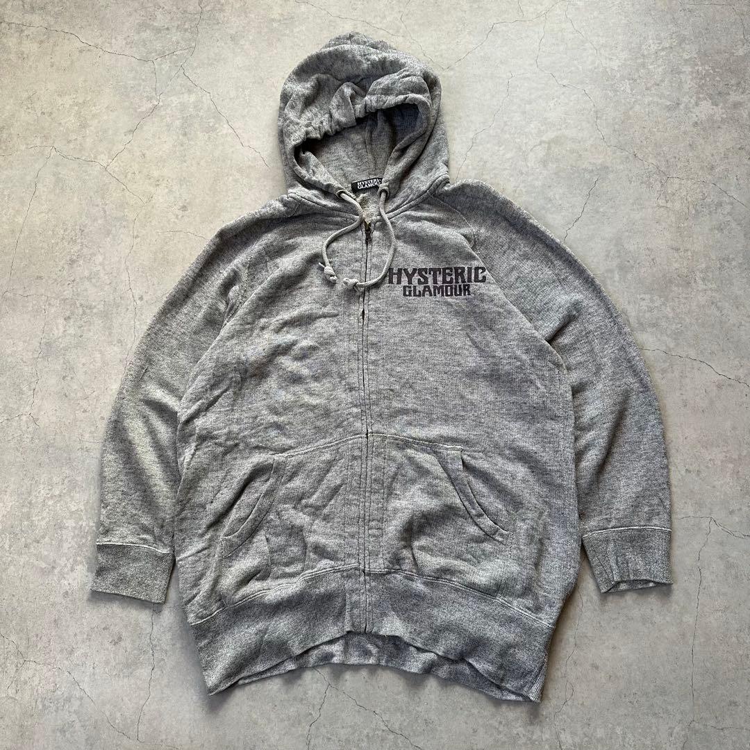 HYSTERIC GLAMOUR フルジップ パーカー ヒスガール グレー