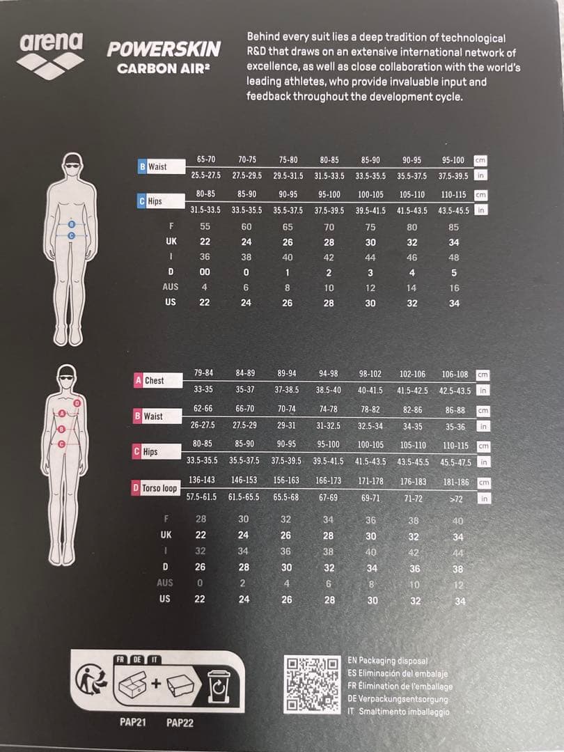 アリーナ競泳水着 POWERSKIN Mサイズ