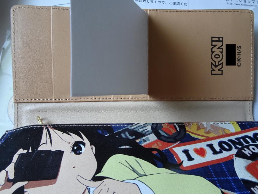 京アニ けいおん！ 秋山澪 生動画 & 長財布 セット　原画　直筆
