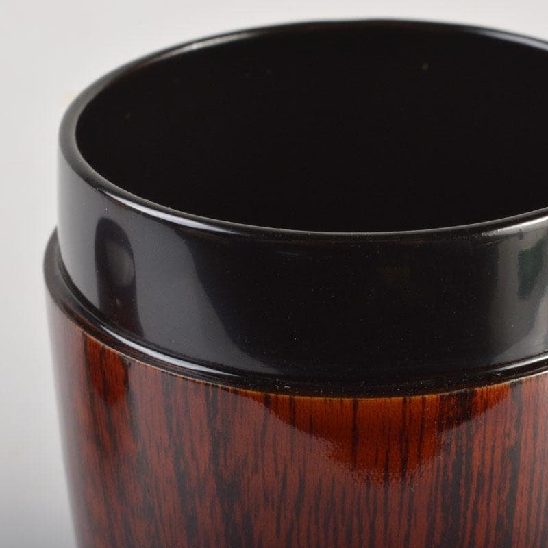 茶道具　漆塗　きれいな木目の棗　時代箱付　V　6715