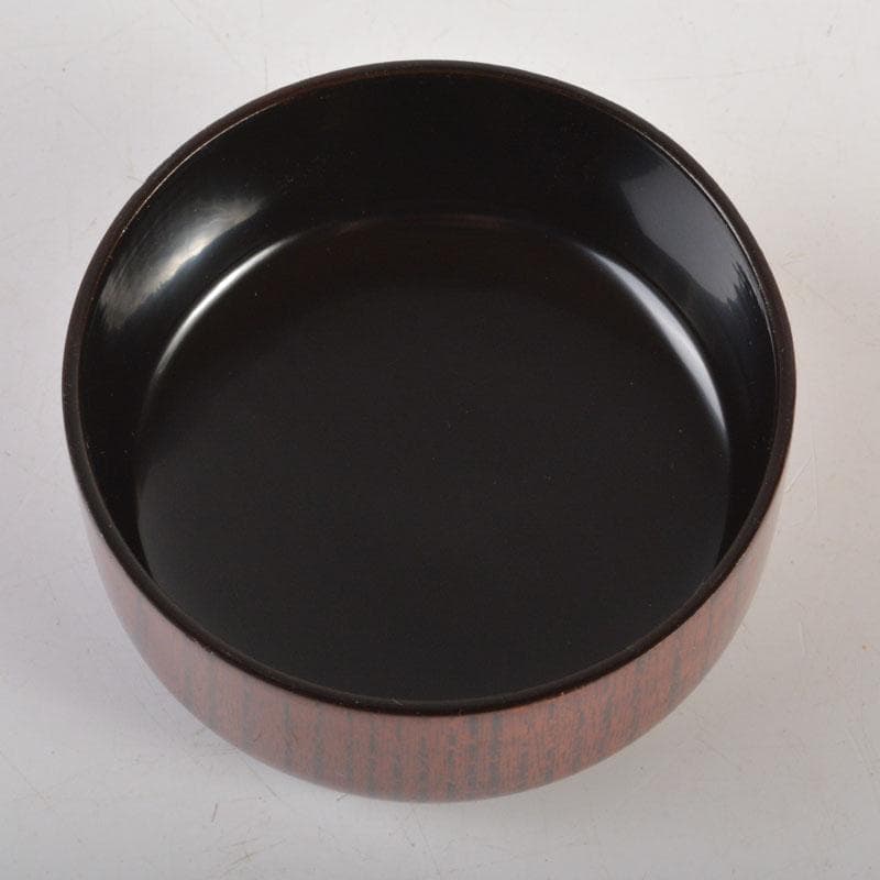 茶道具　漆塗　きれいな木目の棗　時代箱付　V　6715