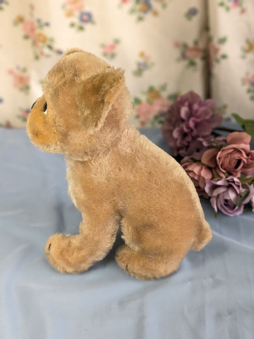 アンティーク シュタイフ社 ドイツ製　犬ぬいぐるみ パグ モプシー 大サイズ