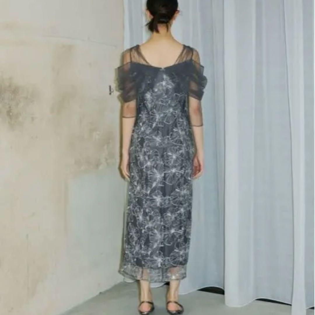 スーツ・フォーマル・ドレス andresd tulle drape spangle dress