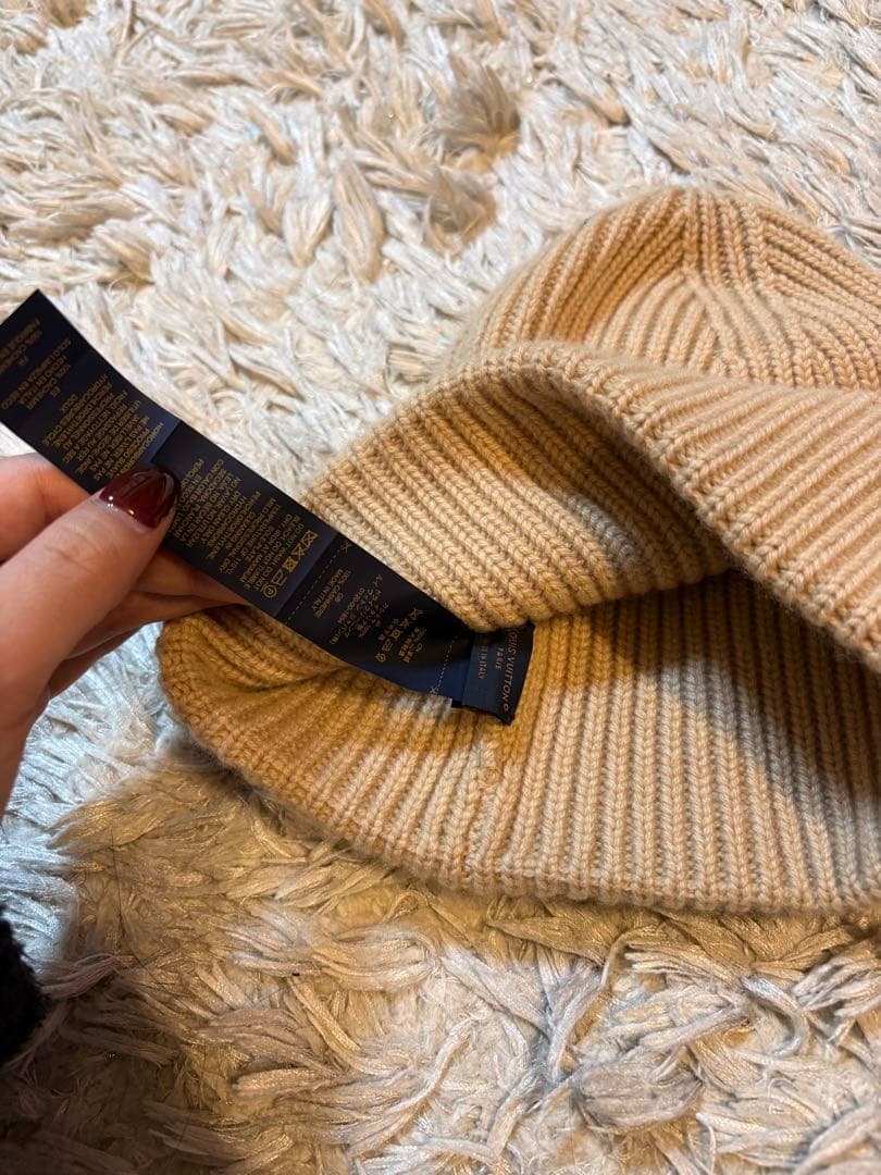 う*さ様 ルイヴィトンニット帽　ベージュ