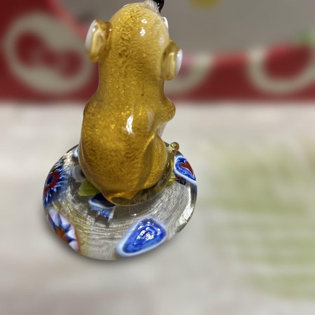 ムラーノガラス干支シリーズ2020草花とたわむれる子